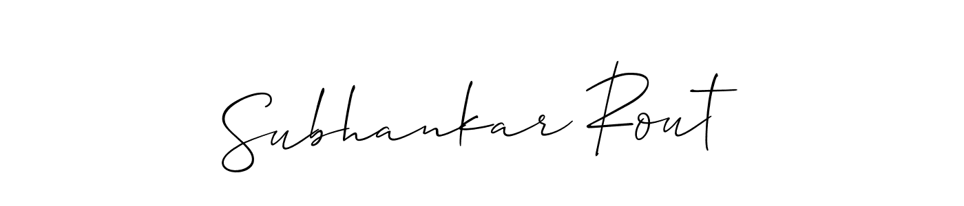 Make a beautiful signature design for name Subhankar Rout. With this signature (Allison_Script) style, you can create a handwritten signature for free. Subhankar Rout signature style 2 images and pictures png