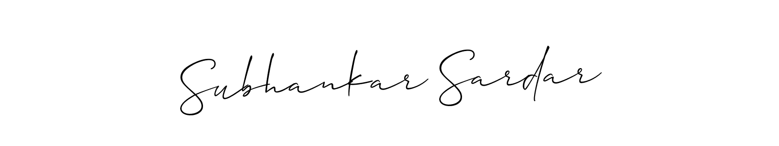 Create a beautiful signature design for name Subhankar Sardar. With this signature (Allison_Script) fonts, you can make a handwritten signature for free. Subhankar Sardar signature style 2 images and pictures png