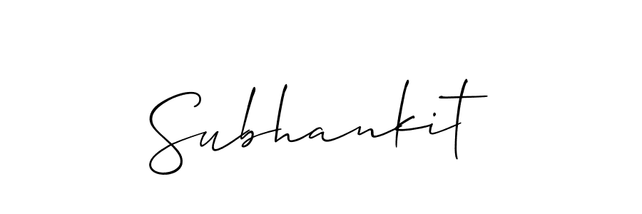 How to make Subhankit signature? Allison_Script is a professional autograph style. Create handwritten signature for Subhankit name. Subhankit signature style 2 images and pictures png