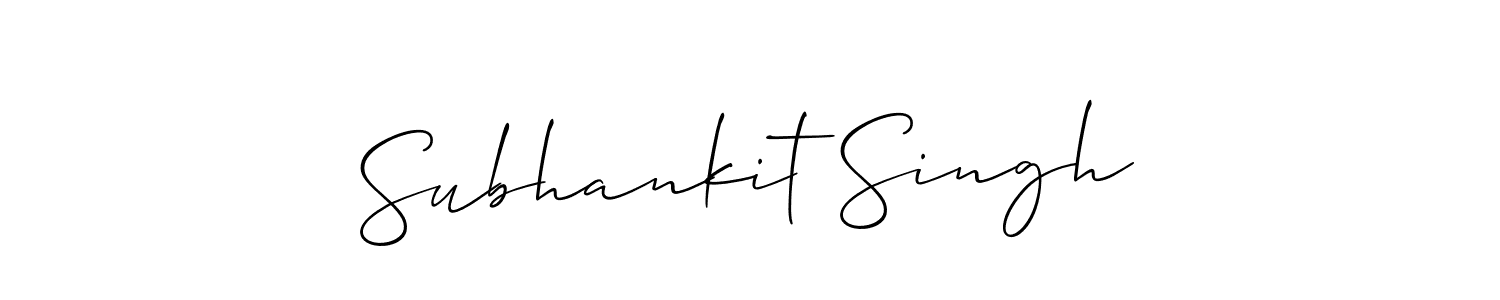 Use a signature maker to create a handwritten signature online. With this signature software, you can design (Allison_Script) your own signature for name Subhankit Singh. Subhankit Singh signature style 2 images and pictures png