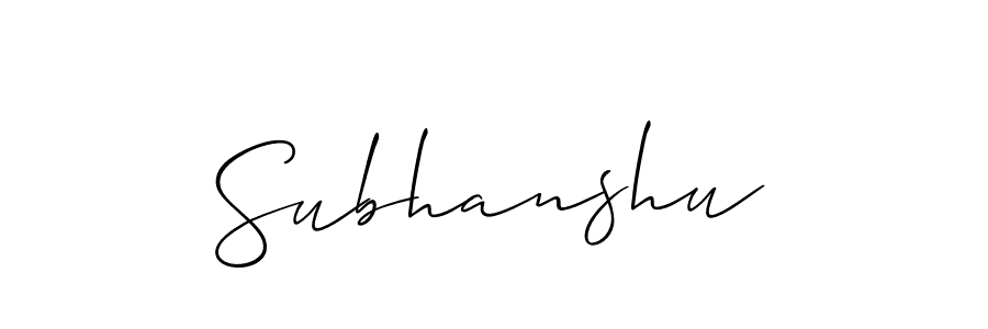 Make a beautiful signature design for name Subhanshu. Use this online signature maker to create a handwritten signature for free. Subhanshu signature style 2 images and pictures png