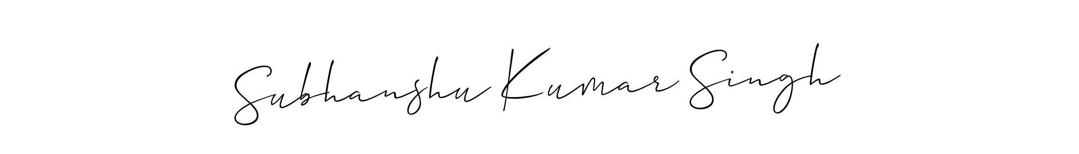 Subhanshu Kumar Singh stylish signature style. Best Handwritten Sign (Allison_Script) for my name. Handwritten Signature Collection Ideas for my name Subhanshu Kumar Singh. Subhanshu Kumar Singh signature style 2 images and pictures png