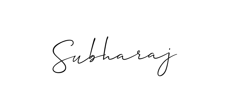 Also we have Subharaj name is the best signature style. Create professional handwritten signature collection using Allison_Script autograph style. Subharaj signature style 2 images and pictures png