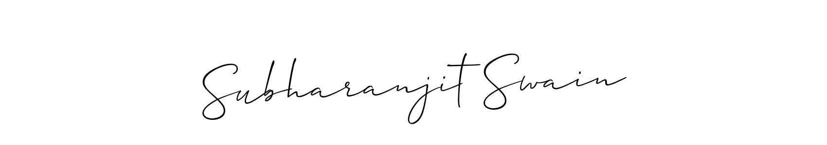 Make a beautiful signature design for name Subharanjit Swain. With this signature (Allison_Script) style, you can create a handwritten signature for free. Subharanjit Swain signature style 2 images and pictures png