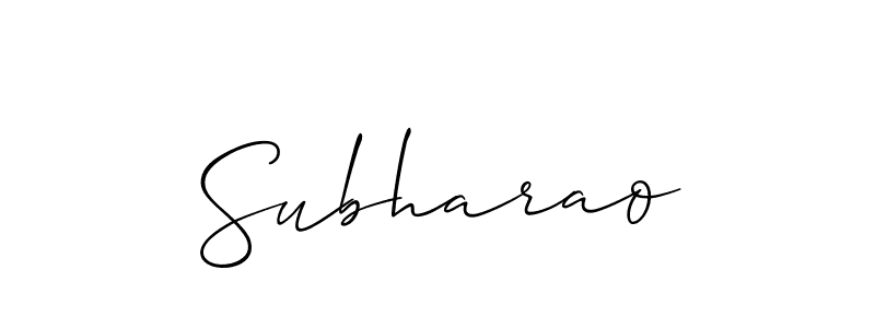 Also we have Subharao name is the best signature style. Create professional handwritten signature collection using Allison_Script autograph style. Subharao signature style 2 images and pictures png