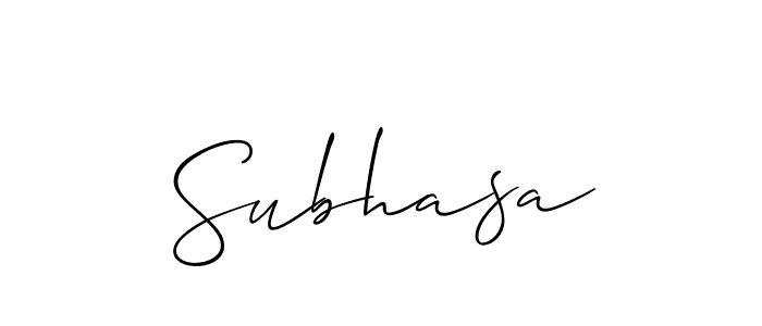 How to make Subhasa name signature. Use Allison_Script style for creating short signs online. This is the latest handwritten sign. Subhasa signature style 2 images and pictures png