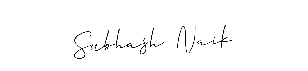 Design your own signature with our free online signature maker. With this signature software, you can create a handwritten (Allison_Script) signature for name Subhash  Naik. Subhash  Naik signature style 2 images and pictures png