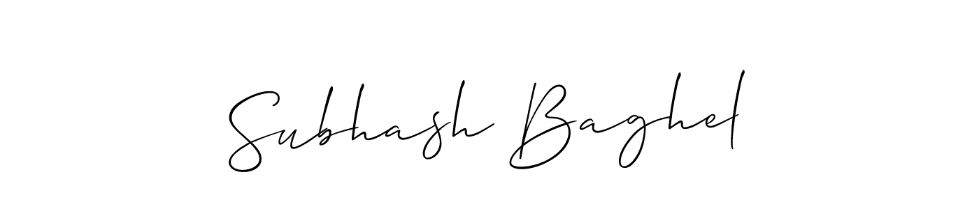 Design your own signature with our free online signature maker. With this signature software, you can create a handwritten (Allison_Script) signature for name Subhash Baghel. Subhash Baghel signature style 2 images and pictures png