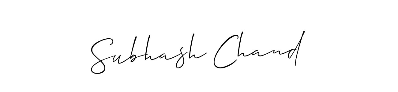 You should practise on your own different ways (Allison_Script) to write your name (Subhash Chand) in signature. don't let someone else do it for you. Subhash Chand signature style 2 images and pictures png