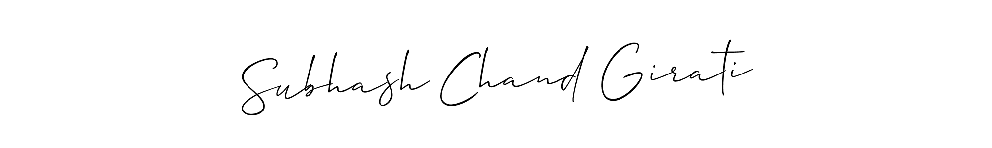 It looks lik you need a new signature style for name Subhash Chand Girati. Design unique handwritten (Allison_Script) signature with our free signature maker in just a few clicks. Subhash Chand Girati signature style 2 images and pictures png