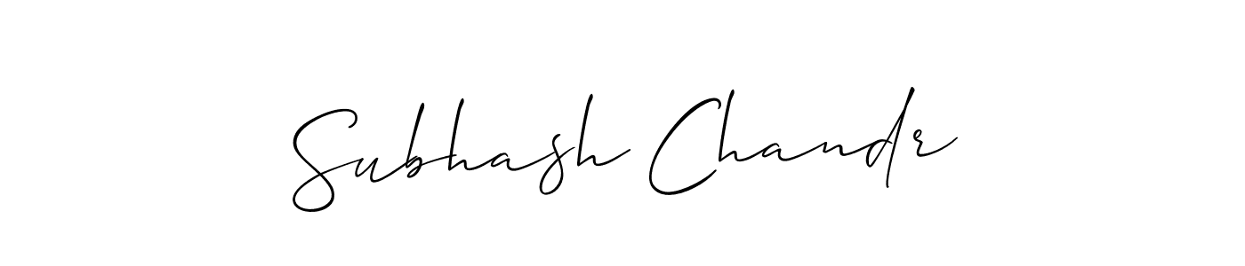 Also we have Subhash Chandr name is the best signature style. Create professional handwritten signature collection using Allison_Script autograph style. Subhash Chandr signature style 2 images and pictures png
