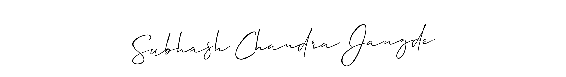 The best way (Allison_Script) to make a short signature is to pick only two or three words in your name. The name Subhash Chandra Jangde include a total of six letters. For converting this name. Subhash Chandra Jangde signature style 2 images and pictures png