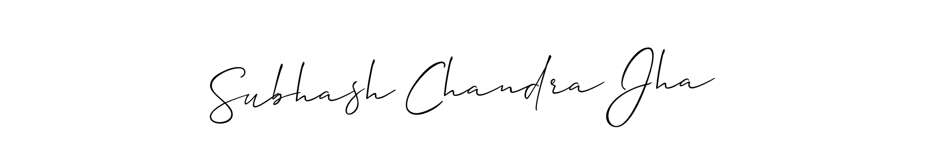 Create a beautiful signature design for name Subhash Chandra Jha. With this signature (Allison_Script) fonts, you can make a handwritten signature for free. Subhash Chandra Jha signature style 2 images and pictures png