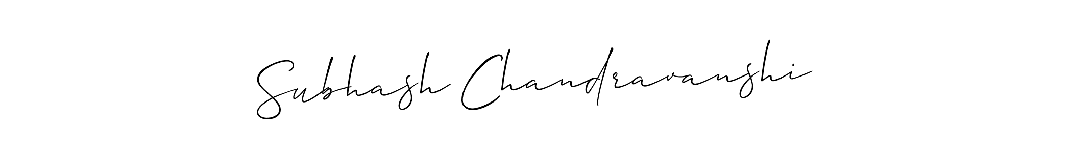 How to make Subhash Chandravanshi signature? Allison_Script is a professional autograph style. Create handwritten signature for Subhash Chandravanshi name. Subhash Chandravanshi signature style 2 images and pictures png