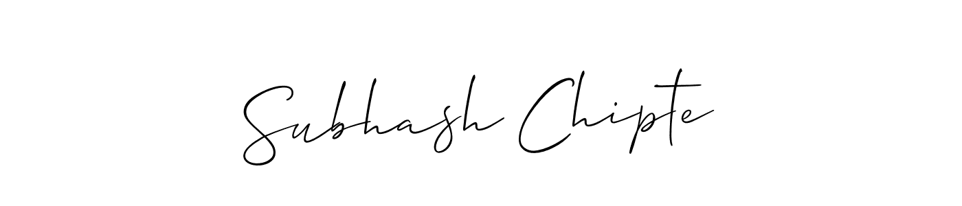 Also we have Subhash Chipte name is the best signature style. Create professional handwritten signature collection using Allison_Script autograph style. Subhash Chipte signature style 2 images and pictures png