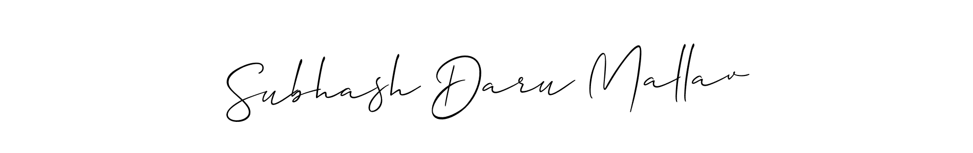 How to make Subhash Daru Mallav signature? Allison_Script is a professional autograph style. Create handwritten signature for Subhash Daru Mallav name. Subhash Daru Mallav signature style 2 images and pictures png