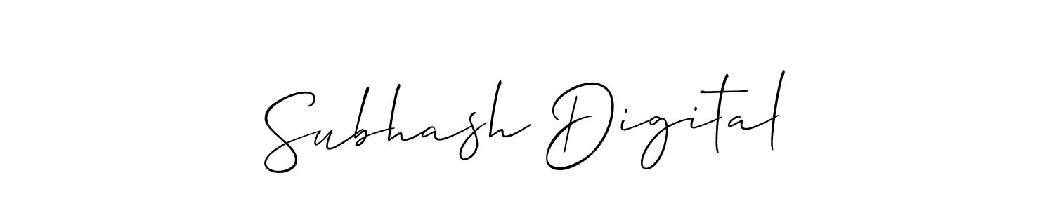 Make a beautiful signature design for name Subhash Digital. With this signature (Allison_Script) style, you can create a handwritten signature for free. Subhash Digital signature style 2 images and pictures png