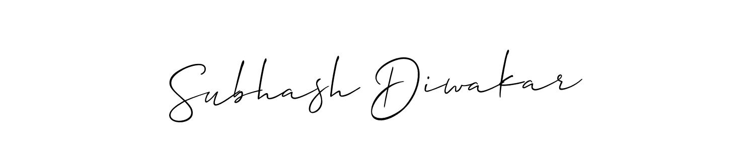 Also we have Subhash Diwakar name is the best signature style. Create professional handwritten signature collection using Allison_Script autograph style. Subhash Diwakar signature style 2 images and pictures png