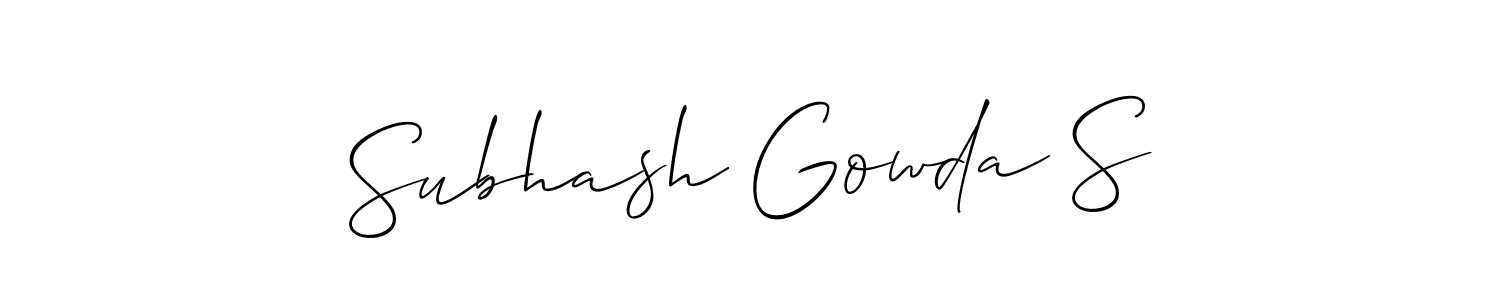 Make a beautiful signature design for name Subhash Gowda S. Use this online signature maker to create a handwritten signature for free. Subhash Gowda S signature style 2 images and pictures png