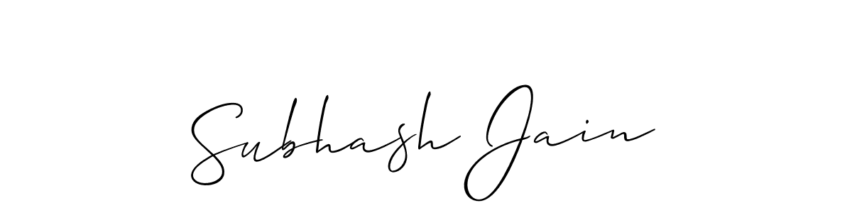 Allison_Script is a professional signature style that is perfect for those who want to add a touch of class to their signature. It is also a great choice for those who want to make their signature more unique. Get Subhash Jain name to fancy signature for free. Subhash Jain signature style 2 images and pictures png