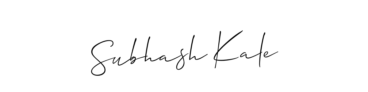 It looks lik you need a new signature style for name Subhash Kale. Design unique handwritten (Allison_Script) signature with our free signature maker in just a few clicks. Subhash Kale signature style 2 images and pictures png