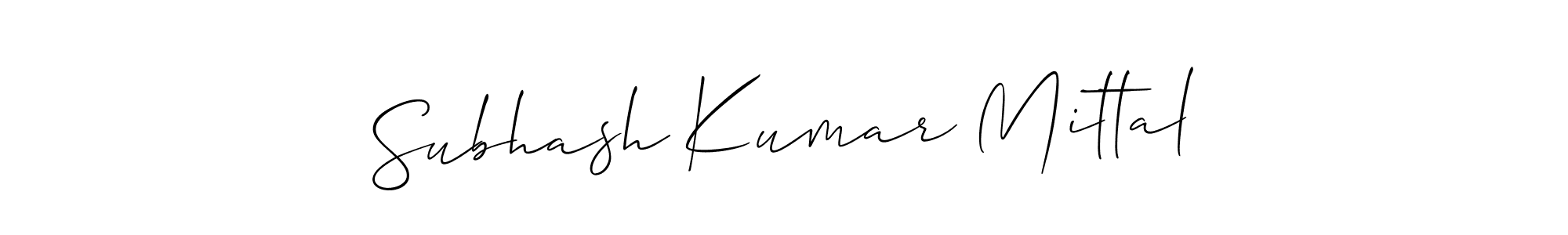Design your own signature with our free online signature maker. With this signature software, you can create a handwritten (Allison_Script) signature for name Subhash Kumar Mittal. Subhash Kumar Mittal signature style 2 images and pictures png