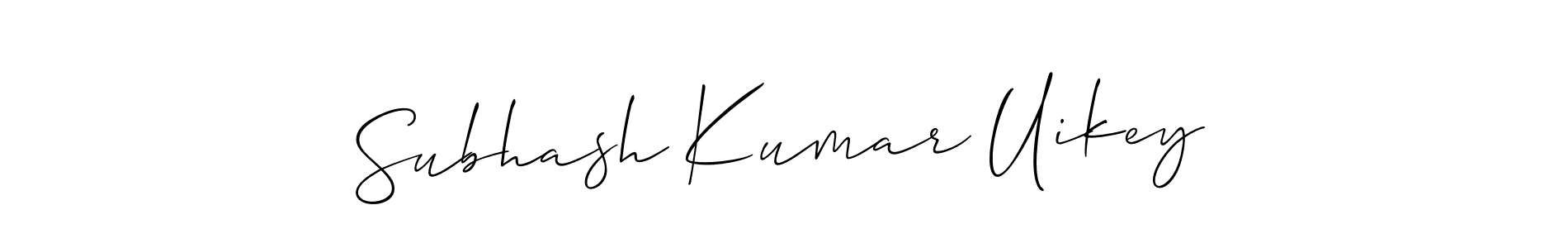 Subhash Kumar Uikey stylish signature style. Best Handwritten Sign (Allison_Script) for my name. Handwritten Signature Collection Ideas for my name Subhash Kumar Uikey. Subhash Kumar Uikey signature style 2 images and pictures png