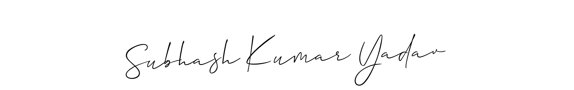 How to Draw Subhash Kumar Yadav signature style? Allison_Script is a latest design signature styles for name Subhash Kumar Yadav. Subhash Kumar Yadav signature style 2 images and pictures png