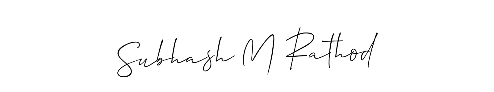 How to Draw Subhash M Rathod signature style? Allison_Script is a latest design signature styles for name Subhash M Rathod. Subhash M Rathod signature style 2 images and pictures png