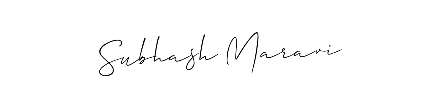 Use a signature maker to create a handwritten signature online. With this signature software, you can design (Allison_Script) your own signature for name Subhash Maravi. Subhash Maravi signature style 2 images and pictures png