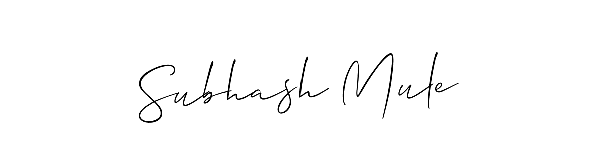 How to make Subhash Mule signature? Allison_Script is a professional autograph style. Create handwritten signature for Subhash Mule name. Subhash Mule signature style 2 images and pictures png