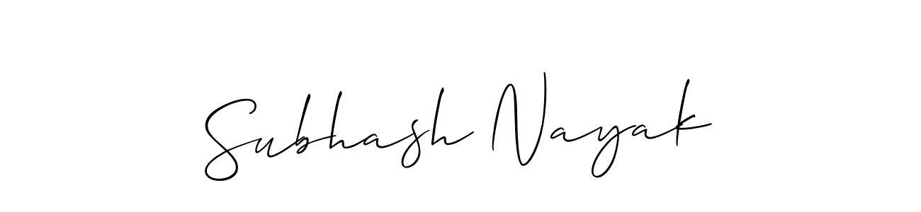 How to make Subhash Nayak signature? Allison_Script is a professional autograph style. Create handwritten signature for Subhash Nayak name. Subhash Nayak signature style 2 images and pictures png