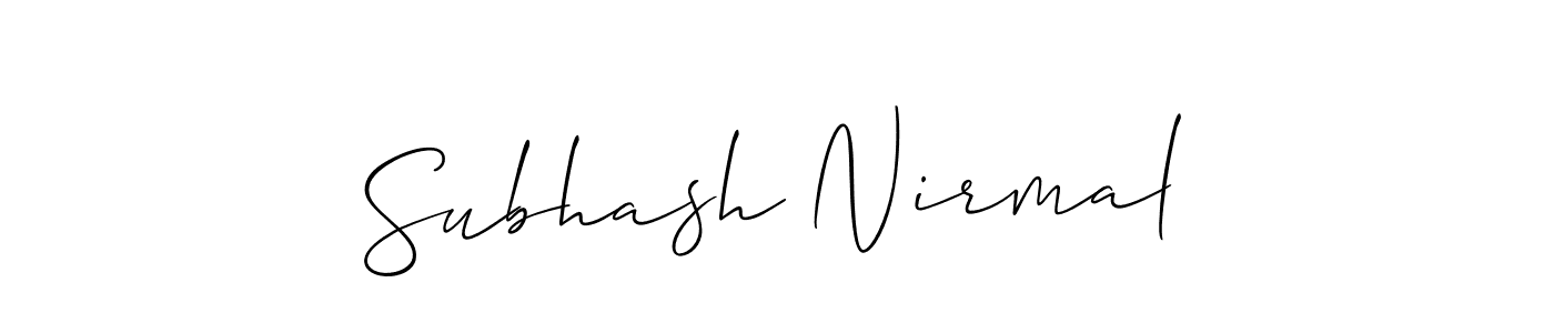 You can use this online signature creator to create a handwritten signature for the name Subhash Nirmal. This is the best online autograph maker. Subhash Nirmal signature style 2 images and pictures png