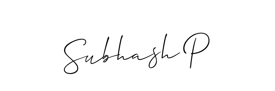 Create a beautiful signature design for name Subhash P. With this signature (Allison_Script) fonts, you can make a handwritten signature for free. Subhash P signature style 2 images and pictures png