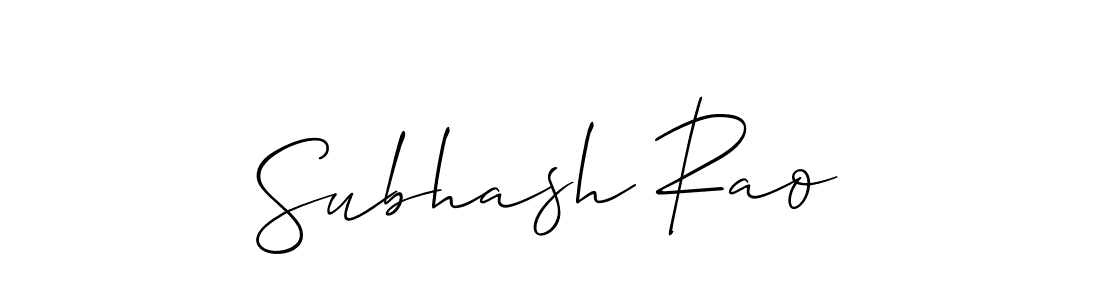 How to make Subhash Rao name signature. Use Allison_Script style for creating short signs online. This is the latest handwritten sign. Subhash Rao signature style 2 images and pictures png