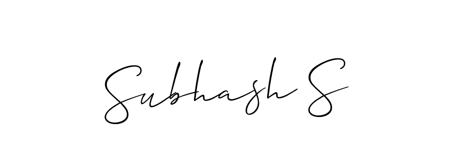 You should practise on your own different ways (Allison_Script) to write your name (Subhash S) in signature. don't let someone else do it for you. Subhash S signature style 2 images and pictures png