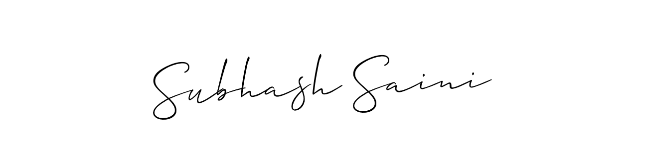 Subhash Saini stylish signature style. Best Handwritten Sign (Allison_Script) for my name. Handwritten Signature Collection Ideas for my name Subhash Saini. Subhash Saini signature style 2 images and pictures png