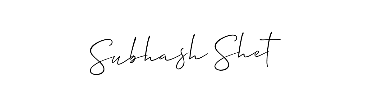 How to make Subhash Shet signature? Allison_Script is a professional autograph style. Create handwritten signature for Subhash Shet name. Subhash Shet signature style 2 images and pictures png