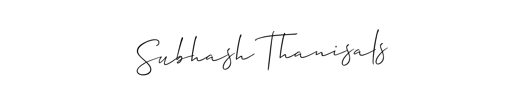 It looks lik you need a new signature style for name Subhash Thanisals. Design unique handwritten (Allison_Script) signature with our free signature maker in just a few clicks. Subhash Thanisals signature style 2 images and pictures png