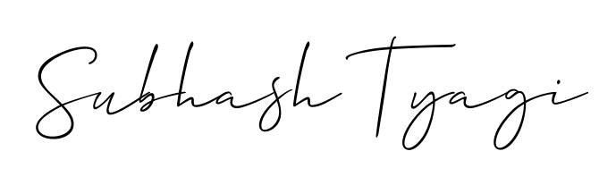 Transform the name Subhash Tyagi into a signature masterpiece using Allison_Script font. Ideal for photographers, artists, and creators looking for watermarks. Subhash Tyagi signature style 2 images and pictures png