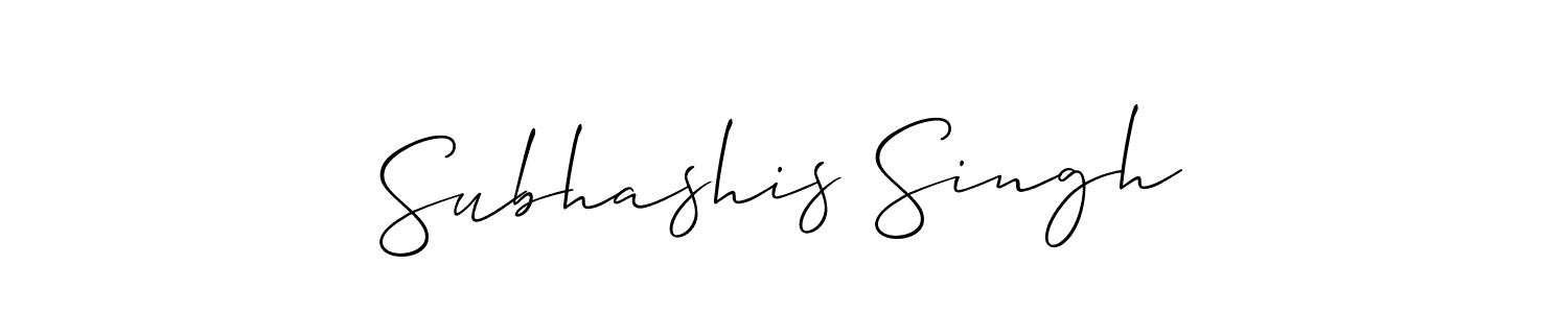 Also You can easily find your signature by using the search form. We will create Subhashis Singh name handwritten signature images for you free of cost using Allison_Script sign style. Subhashis Singh signature style 2 images and pictures png