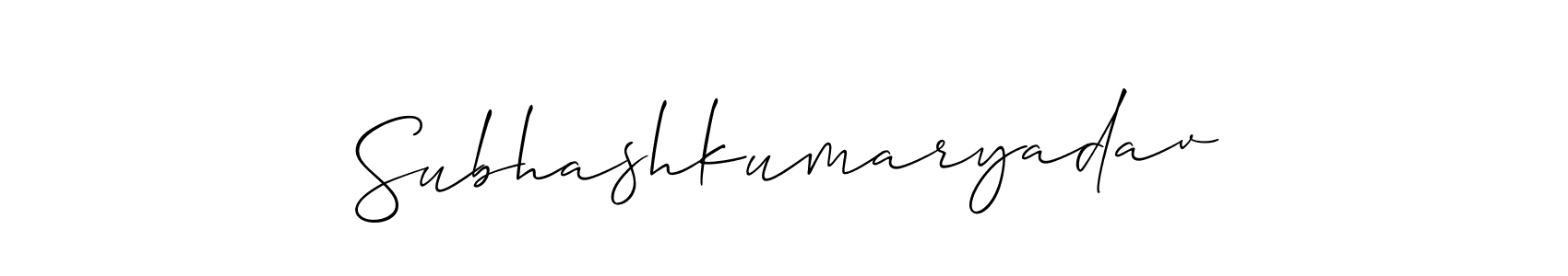 It looks lik you need a new signature style for name Subhashkumaryadav. Design unique handwritten (Allison_Script) signature with our free signature maker in just a few clicks. Subhashkumaryadav signature style 2 images and pictures png