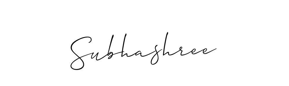 Create a beautiful signature design for name Subhashree. With this signature (Allison_Script) fonts, you can make a handwritten signature for free. Subhashree signature style 2 images and pictures png