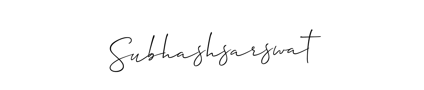 How to make Subhashsarswat signature? Allison_Script is a professional autograph style. Create handwritten signature for Subhashsarswat name. Subhashsarswat signature style 2 images and pictures png