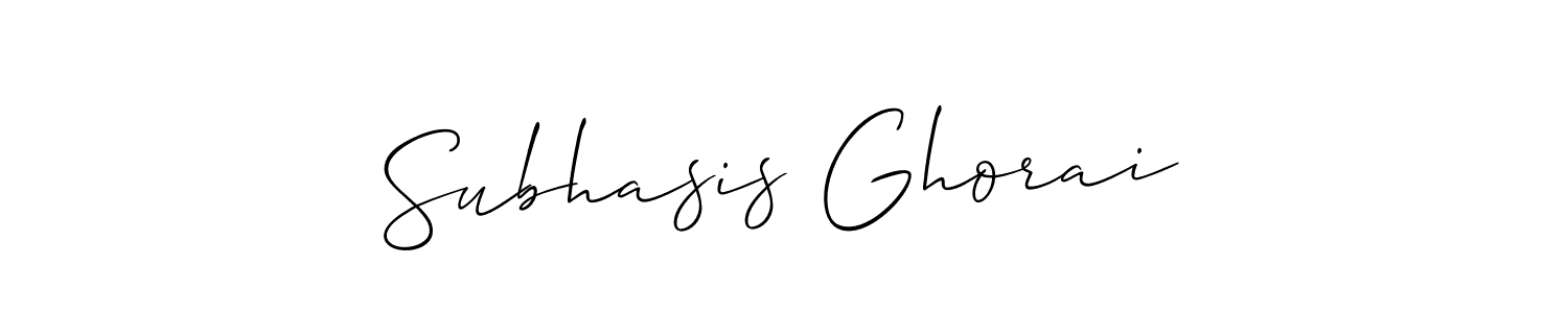 Also we have Subhasis Ghorai name is the best signature style. Create professional handwritten signature collection using Allison_Script autograph style. Subhasis Ghorai signature style 2 images and pictures png