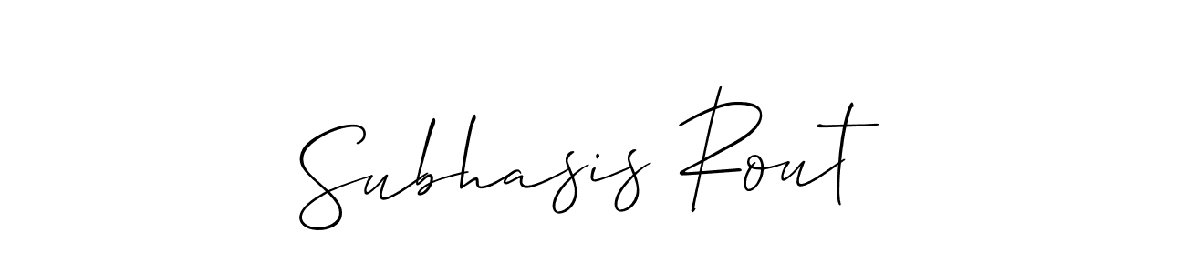 Allison_Script is a professional signature style that is perfect for those who want to add a touch of class to their signature. It is also a great choice for those who want to make their signature more unique. Get Subhasis Rout name to fancy signature for free. Subhasis Rout signature style 2 images and pictures png