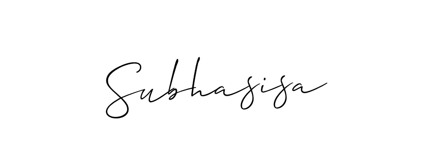 Allison_Script is a professional signature style that is perfect for those who want to add a touch of class to their signature. It is also a great choice for those who want to make their signature more unique. Get Subhasisa name to fancy signature for free. Subhasisa signature style 2 images and pictures png