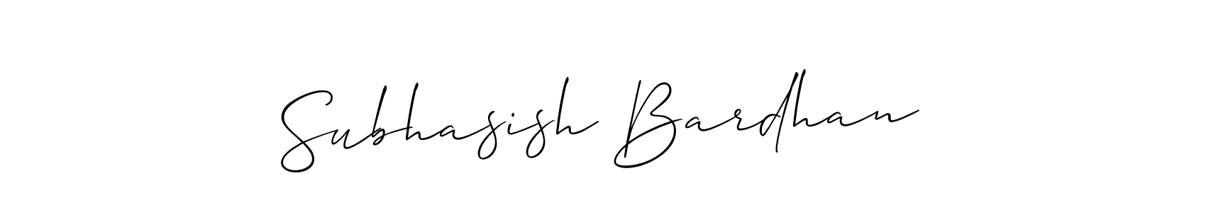 It looks lik you need a new signature style for name Subhasish Bardhan. Design unique handwritten (Allison_Script) signature with our free signature maker in just a few clicks. Subhasish Bardhan signature style 2 images and pictures png