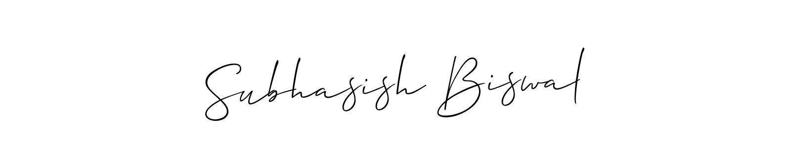 Subhasish Biswal stylish signature style. Best Handwritten Sign (Allison_Script) for my name. Handwritten Signature Collection Ideas for my name Subhasish Biswal. Subhasish Biswal signature style 2 images and pictures png