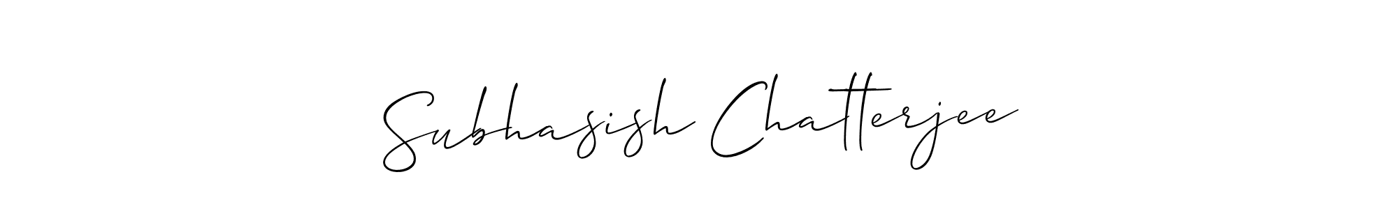 How to make Subhasish Chatterjee signature? Allison_Script is a professional autograph style. Create handwritten signature for Subhasish Chatterjee name. Subhasish Chatterjee signature style 2 images and pictures png